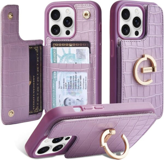 HR CASES IPHONE 15 JEWEL WALLET DESIGN (QBWLTJWL-IP15-PRP)