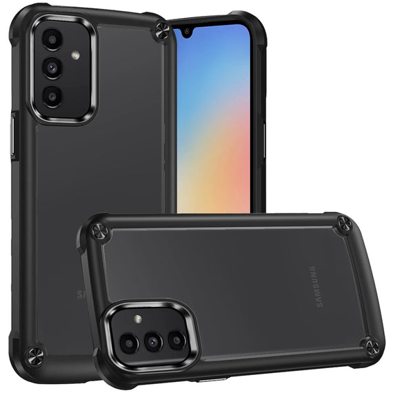 HR CASES A15 5G ULTIMATE CASEX TRANSPARENT HYBRID CASE WITH METAL BUTTONS AND CAMERA EDGES (QBCASEX-A15-BK)